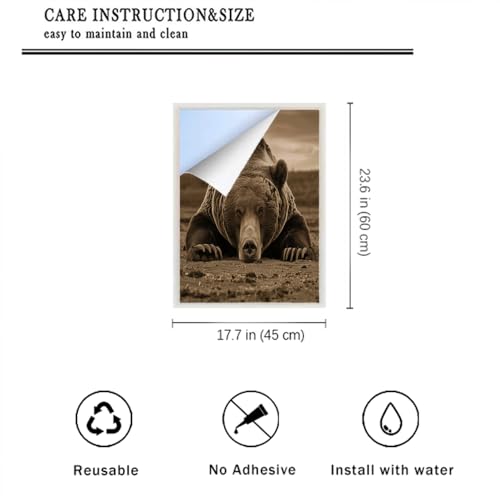 Película adhesiva para ventana con diseño Modern Bear miniatura 2
