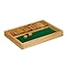 Relaxdays 10023500 Shut The Box 9er, 2 Holzwürfel & Würfelbrett, für mind. 2 Spieler, klassisches Familienspiel, Holz, natur/grün