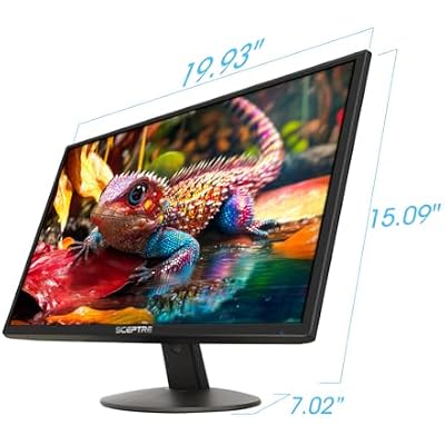 Sceptre New 22 Inch FHD LED Monitor 75Hz 2X HDMI VGA Build-in Speakers, Machine Black (E22 Series), 1920 x 1080 Pixels