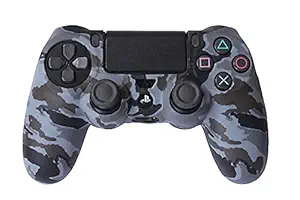 New World Special Design Army Color Soft Silicone Case cover Gel Skin Protective for PS4 Playstation4 Wireless Controller ,2 Thumb Grips