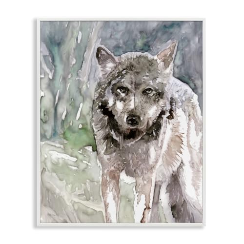 Stupell Industries Woodlands Coyote Watercolor Effect Wildlife Portrait, Design by Stellar Design Studio