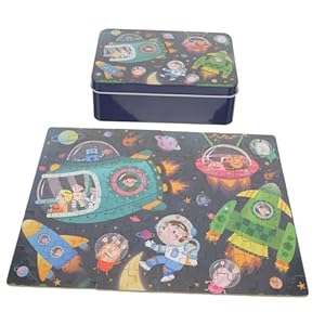 Toyvian Weltraum-Kinderpuzzle MW4249Z223G Holzspielzeug