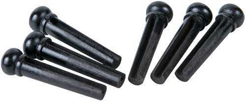 Golden Gate F-3606 Acoustic Guitar Bridge Pins - Ebony/MOP - Set of 6