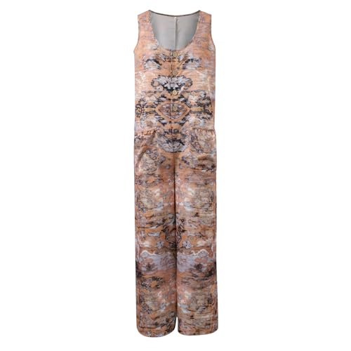 Peto de mujer holgado con tirantes y bolsillos mono informal de verano 5