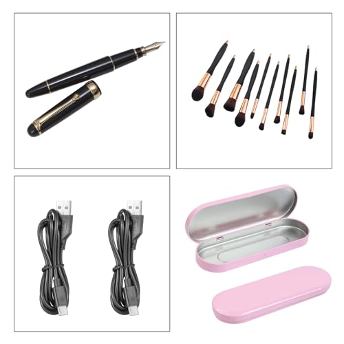 Image of T Tulead 5PCS Tinplate Box Containers Pencil Case Empty Hinged Tins Storage Organizer Box for Pens Brushed Tools Pink
