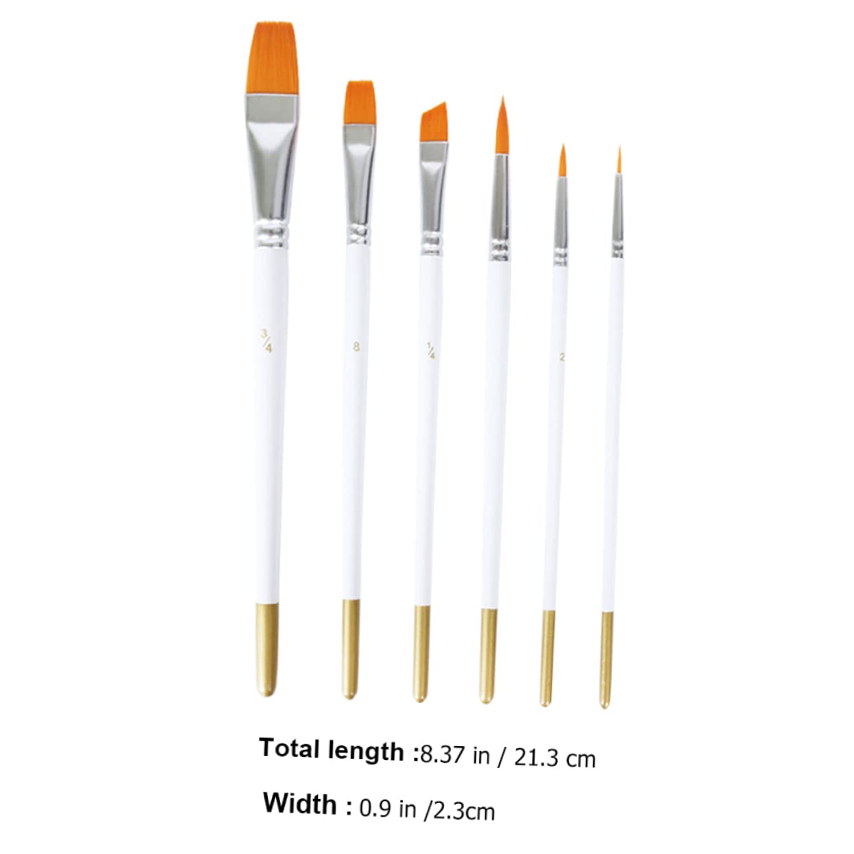 Ensemble de pinceaux pour détails fins, pinceaux d'artiste pratiques, ensemble de 6 pinceaux aquarelle, pinceaux de détail, peinture domestique, poignées robustes multifonctions pour la famille
