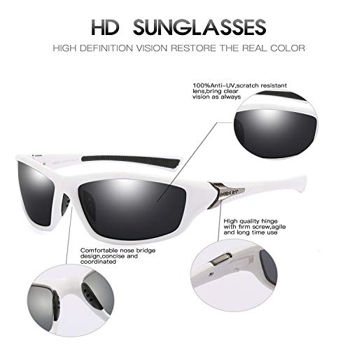 DUBERY Mens Sports Polarized Sunglasses 100% UV Protection Driving Cycling Fishing Shades D1204