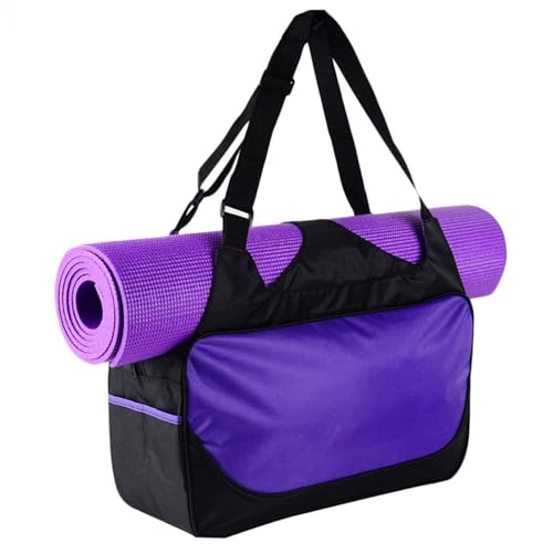 Faswin Yoga Mat Bag, Yoga Gym Bag Tote Bag for Women Men, Purple