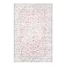 LIVEBOX Pink 6x9 Area Rug for Bedroom Girls, Boho Washable Rugs for Living Room Nursery, Non-Slip Indoor Soft Carpet Low-Pile Farmhouse Carpets for Dining Room Kids Playroom, Pink
