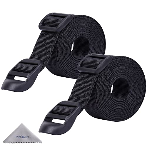 Sleeping Bag Strap, Luggage Strap, Wisdompro 2-Pack Of Heavy Duty Straps - Utility Strap For Outdoor Sports, Backpacking, Sleeping Bag Compression, Luggage, Bundling, With Plastic Buckle - 68 Inch #TOP7