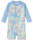 UMELOK Baby Girls' One Piece Swimsuit Infant Swimwear Rash Guard Swim Suit Full Zip with Long Sleeve UPF...