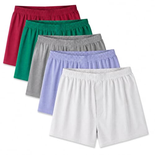 KatarkmaisWANG Men's Boxer Shorts Cotton Pack of 5 - Tag Free Boxers for Men, Moisture Wicking...