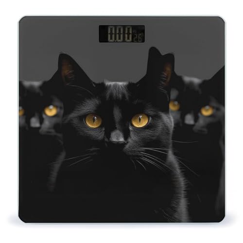 Báscula digital de baño Black Cats Eyes precisa y resistente miniatura 1