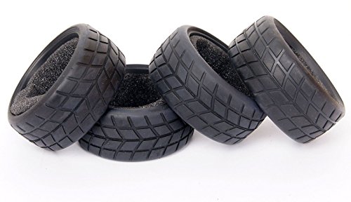 Hobbypower Racing Speed Rubber Sponge Tires Tyre for HSP 1:10 On-Road Car (Pack of 4 pcs)