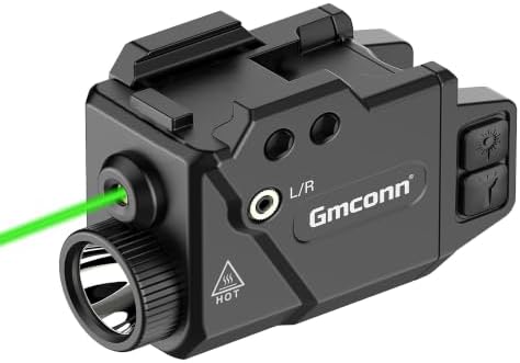 Gmconn 800 Lumens Tactical Flashlight Green Red Blue Laser Light Combo, Pisto...