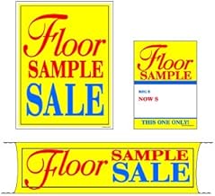 MKTFLO 4 Piece Kit "Floor Sample Sale" (3 Sizes to Choose from) Furniture, Flooring & Seasonal - Retail Business Store Signs Advertising (Mini - 4 Piece Sign Kit)