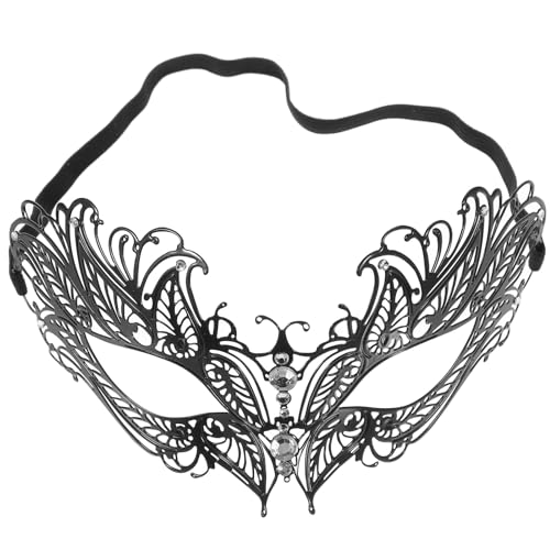 Masque de mascarade pour femme demi-masque soirée métal