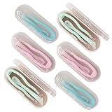 Nurlidoxis 6Pcs Contact Lens Applicator & Remover Tool – Soft Silicone Contact Lens Inserter Kit with Case, Travel-Friendly Eye Contact Applicator for Hard & Soft Lenses, Easy & Hygienic Use