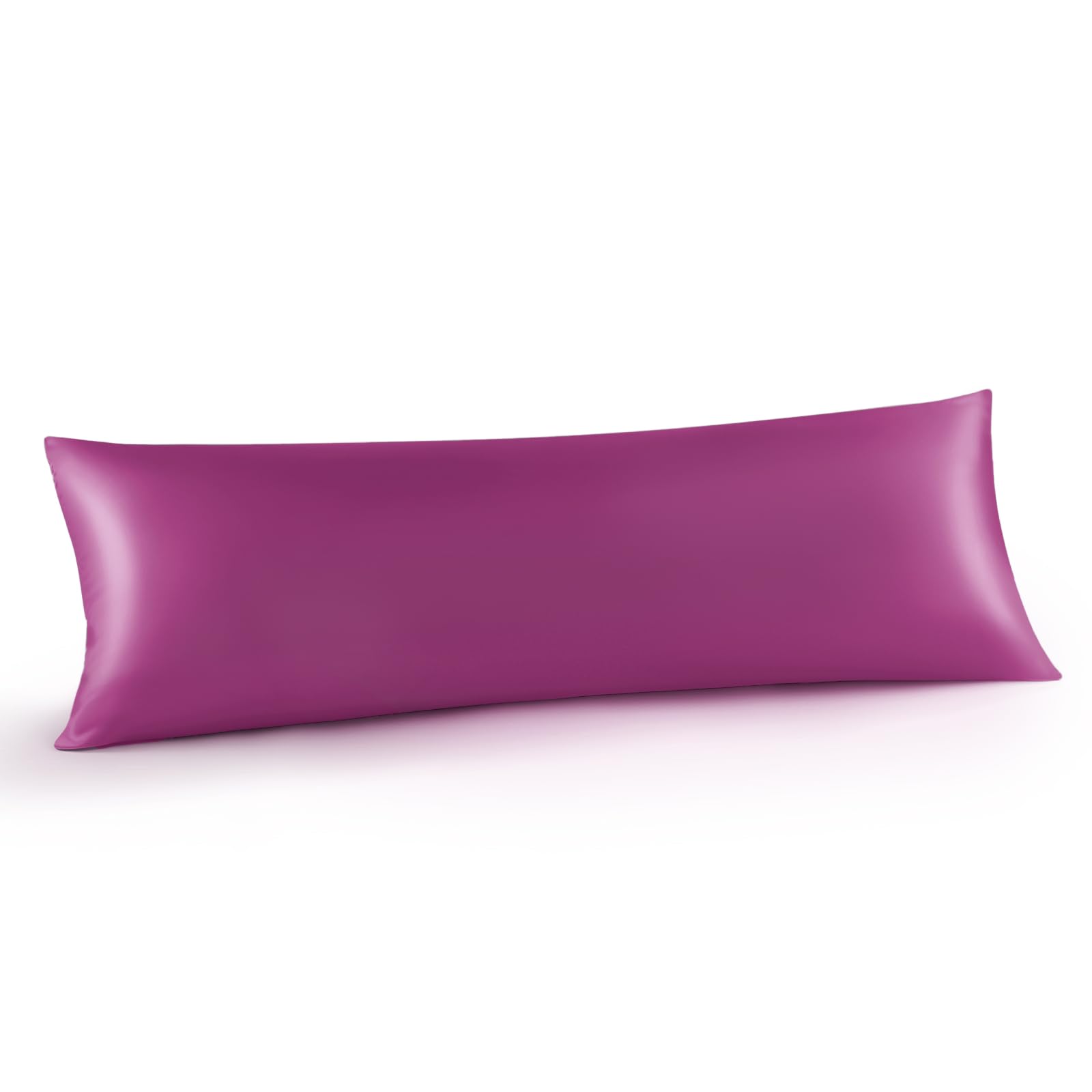 INFIIXSO Body Pillow Cover with Zipper, Luxury Mulberry Silk Body Pillow Case 20x54 Inches, Ultra Smooth and Soft Cooling Long Pillowcase, Gift for Women, Men(Purple)