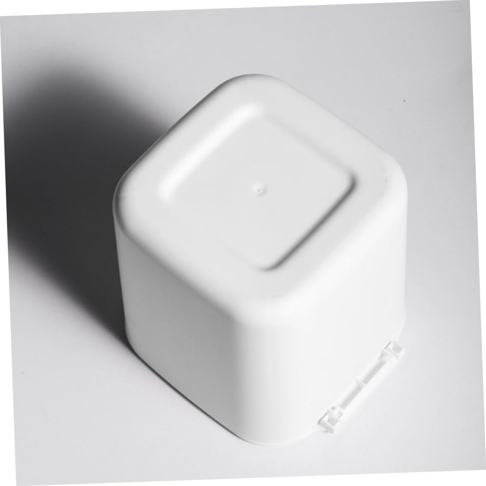 Caneca de basura pequeña para escritorio de plástico blanca miniatura 5