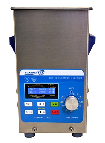 SharperTek XPS120-2 5L Heated Ultrasonic Jewelry Cleaner, 2.7 quarts Tank Capacity, 100/120V, 50/60Hz