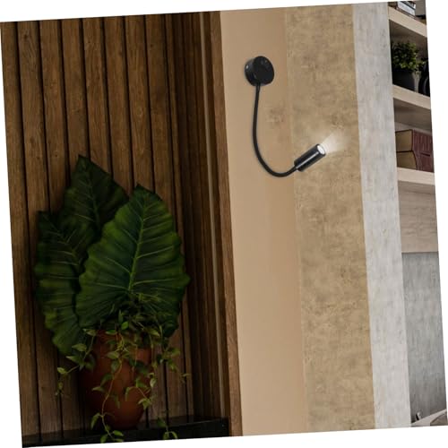 Lámpara de pared LED flexible de 3W en aluminio con cuello de cisne para lectura en mesita de noche 3