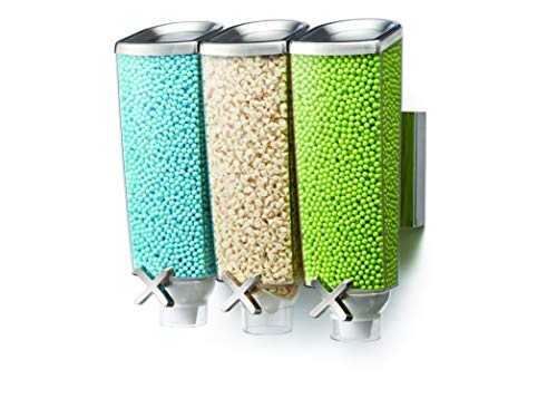 Rosseto EZ-SERV EZP2906 EZ-PRO 3W Dry Goods Dispenser, Silver, Triple