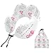 Oyihfvs Cute Elephant Mother and Cub with Pink Balloons on White U Shaped Memory Foam Travel Pillow with Snap Clip, Soft Comfortable and Washable Neck Support for Sleeping Rest Office Travel