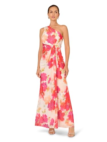 Image of Adrianna Papell One Shoulder Chiffon Gown