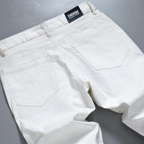 Men's Slim Jeans for Men Pants White Locomotive Classic Regular Straight Casual3