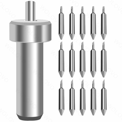 15 cuchillas de 30/45/60 grados para plóter Cricut Joy de repuesto + 1 soporte de hoja Baser