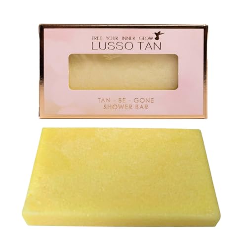 The Original Luxury Tan-Be-Gone Shower Bar By Lusso Tan. Organic, Vegan and Cruelty-Free Self-Tan Eraser With Natural Essential Oils. Paraben Free. Removes Fake Tan In Minutes!