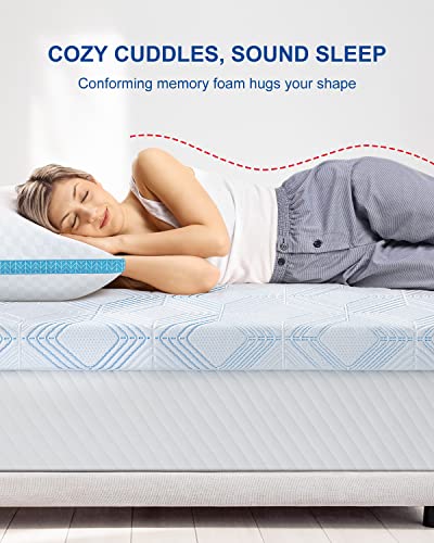Bedstory Mattress Topper Full 3 Inch Memory Foam Hug & Support, Cooling Gel Ventilated Double Bed Topper With Removable Cover, 54'' X 74'' Mattress Topper Relieving Pressure For Back Pain #TOP2