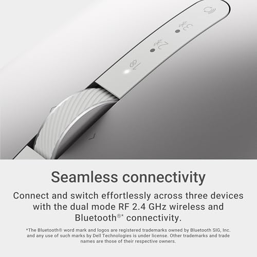 Dell Premier Wireless Mouse MS7421W, Rechargeable, Bluetooth | 2.4GHz, USB-C Charging, 3 Year Advanced Exchange, 7 Buttons, Platinum Silver - image 3