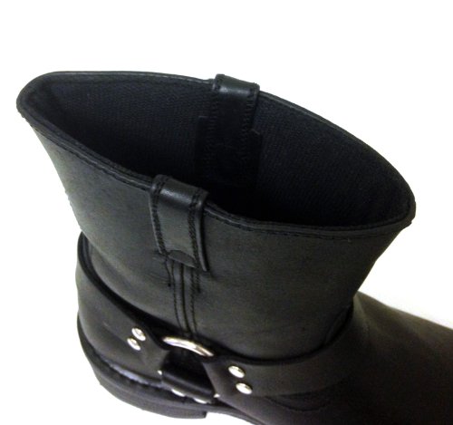 G4FD Men's Motorcycle Boots Harness Genuine Leather Short Engineer Biker Riding3