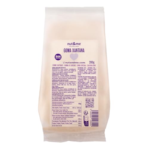 Goma Xantana 200 gr nut&me | Espesante alimenticio | Estabilizante natural | Sin gluten | Sin gluten, sin lactosa, sin aditivos | Sin OGM | Low carb | Vegano