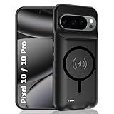 Battery Case for Pixel 10/10 Pro,10000mAh Portable Protective Smart Wireless Charging Case Support Carplay Compatible with Pixel 10/10 Pro(6.3 inches)Rechargeable Extended Battery Charger Cover(Black)