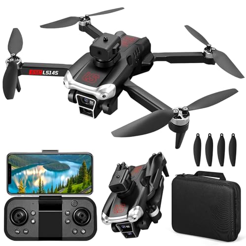 PQETBV Drone con Telecamera HD 1080P Pieghevole, Droni con Motore Brushless, Auto Hover, Mini RC...