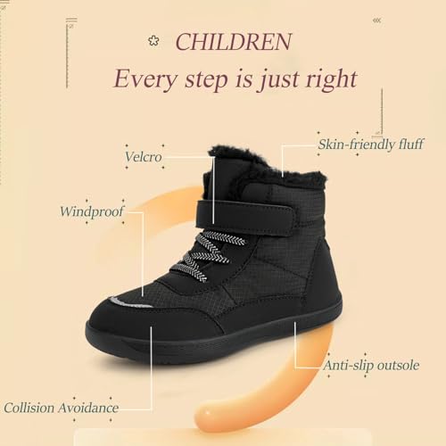 Children's Winter Barefoot Shoes, Barefoot Waterproof Snow Shoes, Warm and Non-Slip Shoes for Kids and Toddlers3