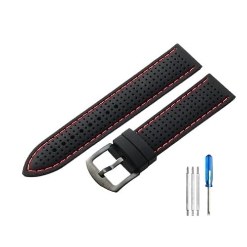 Bracelet de montre en silicone respirant LUGEMA de 24mm pour montre étanche