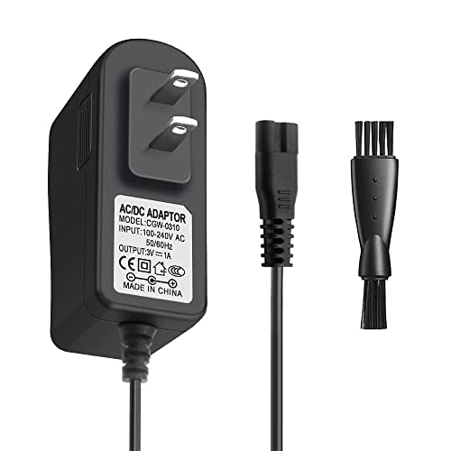 Jovno 3V Power Cord Replacement Highdas Dog Grooming Clippers Charger For Low Noise Rechargeable Cordless Electric Quiet Pet Hair Thick Coats Clippers Trimmers Set, 3V 1A Wall Charger Adapter, 6.6Ft #TOP9