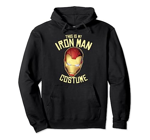 Sweat Iron Man This Is My Costume Hoodie Marvel Noir pour Homme