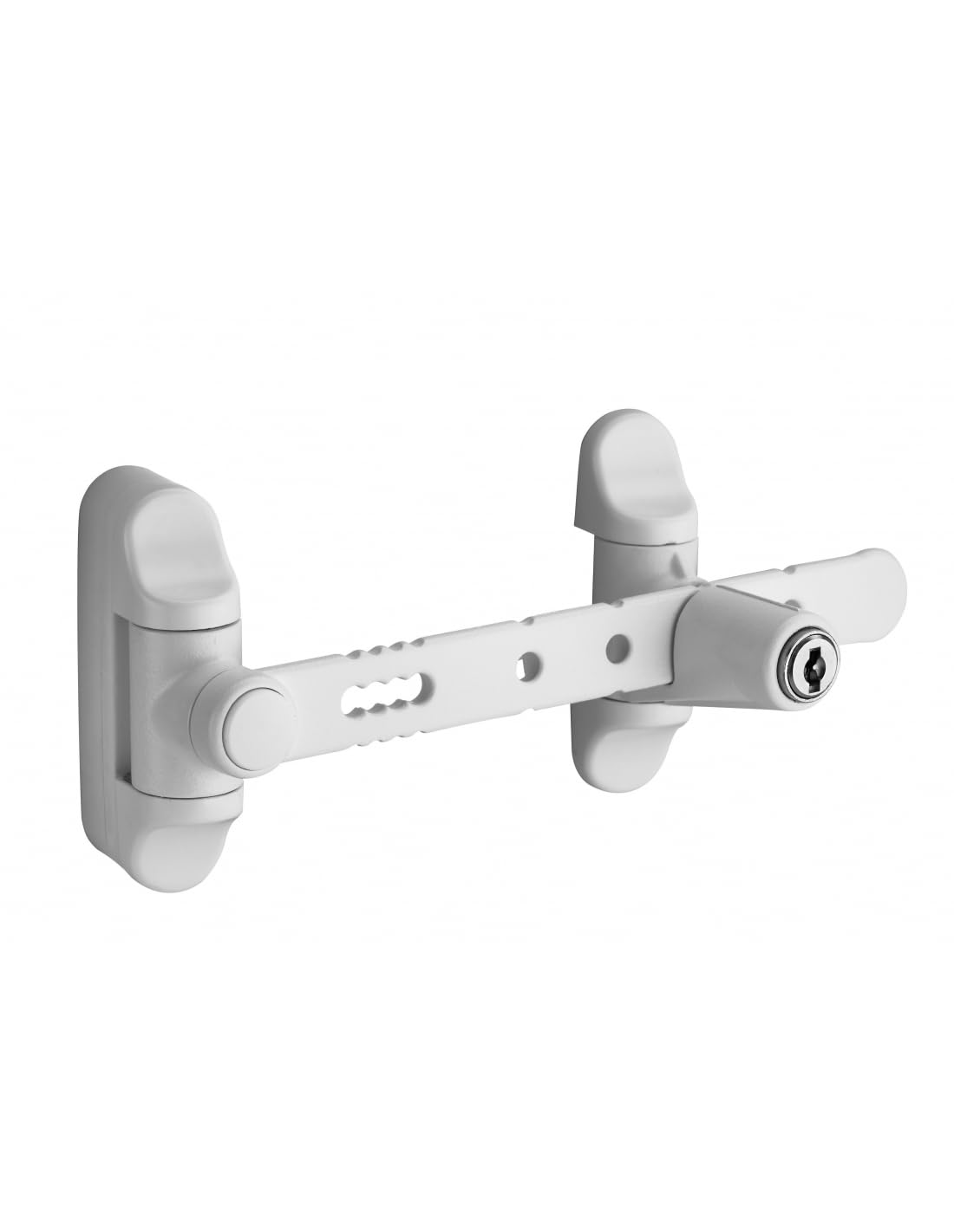 THIRARD - Entrebâilleur à Clé pour Fenêtre 1 à 2 Vantaux - Corps Alliage - Sécurité Enfant - Verrouillage - Protection Intrusion - Ø 158 mm - Gris - 2 Clés