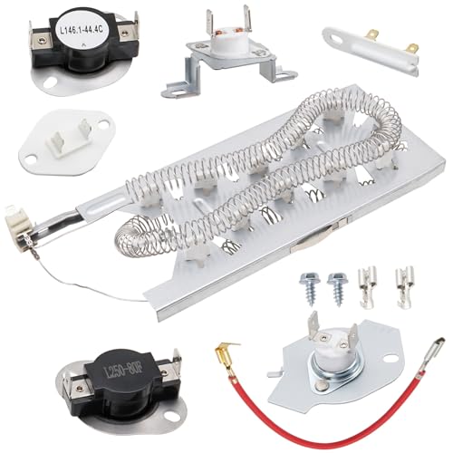 Dryer Heating Element Kit Compatible With Whirlpool WED5620HW2 WED6620HC0 WED6620HC1 WED6620HC2 WED5800BW0 WED6120HW1 WED6620HW1 WED6620HW0 WED5700XW0 WED6120HW0 WED5610XW1 WED5600XW0