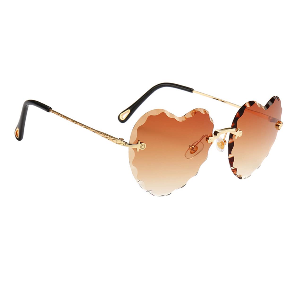 GALPADA 3 Pz occhiali anti UV sunglasses bicchieri divertenti occhiali da sole metallici per le donne occhiali trasparenti per protezione occhiali da sole da festa occhiali da sole a cuore