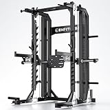 JZOPIDL X6 Power Rack - Heavy-Duty Steel Squat Cage with Adjustable Safety Bars and Chin-Up Bar for Home and Light Commercial Gym