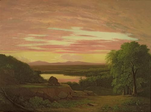 Toile murale Asher Brown Durand paysage coucher de soleil peinture salon 60x90cm