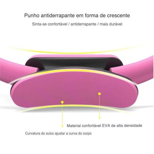 Anel de Pilates Yoga – Arco Tonificador Flexível Fitness para Treino, Alongamento e Fortalecimento M