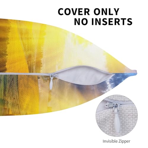 Housse de coussin imprimé tournesol pour salon et canapé cocooning - 5