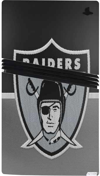 Skinit Decal Gaming Skin Compatible with PS5 Pro Bundle - Officially Licensed NFL Las Vegas Raiders Vintage Design